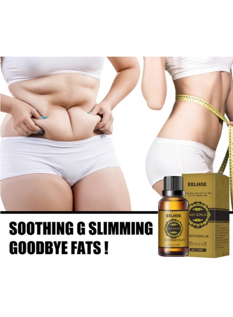 إيلهو زيت الزنجبيل العطري للتنحيف، زيت عطري لتصريف السوائل اللمفاوية وإزالة السموم، زيت تدليك طبيعي للتنحيف، زيت لإنقاص الوزن، مزيل السيلوليت، زيت تدليك للشعر وفروة الرأس، زيت لحرق الدهون، زيت للعناية بالجمال والصحة والجسم [30 مل] - Image 3